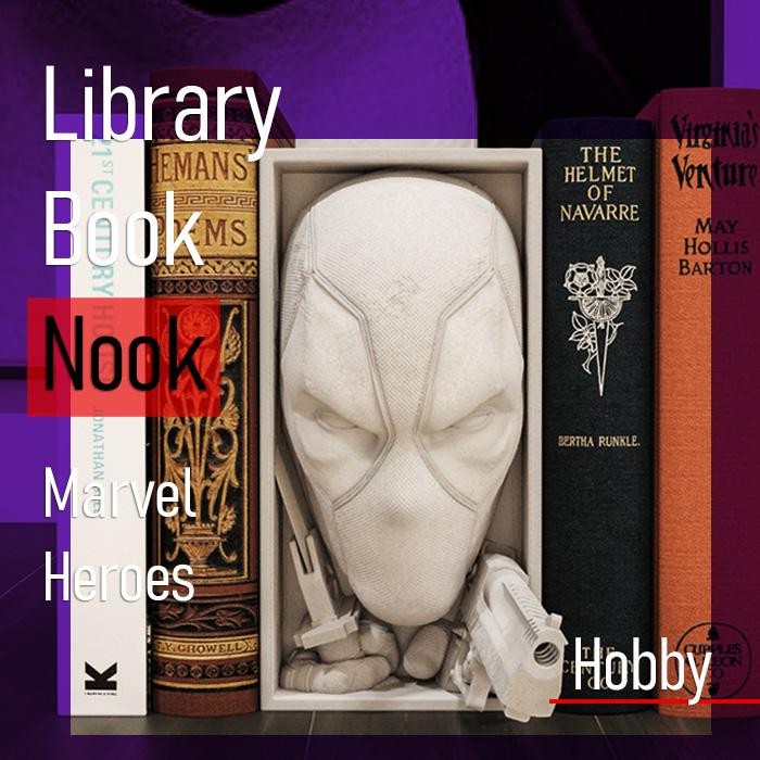 

Book Nook 3D MARVEL Heroes Pembatas Buku Bookend Bookshelf End Shelf DIY Insert Pajangan Ironman Venom Wolverine Deadpool Superhero