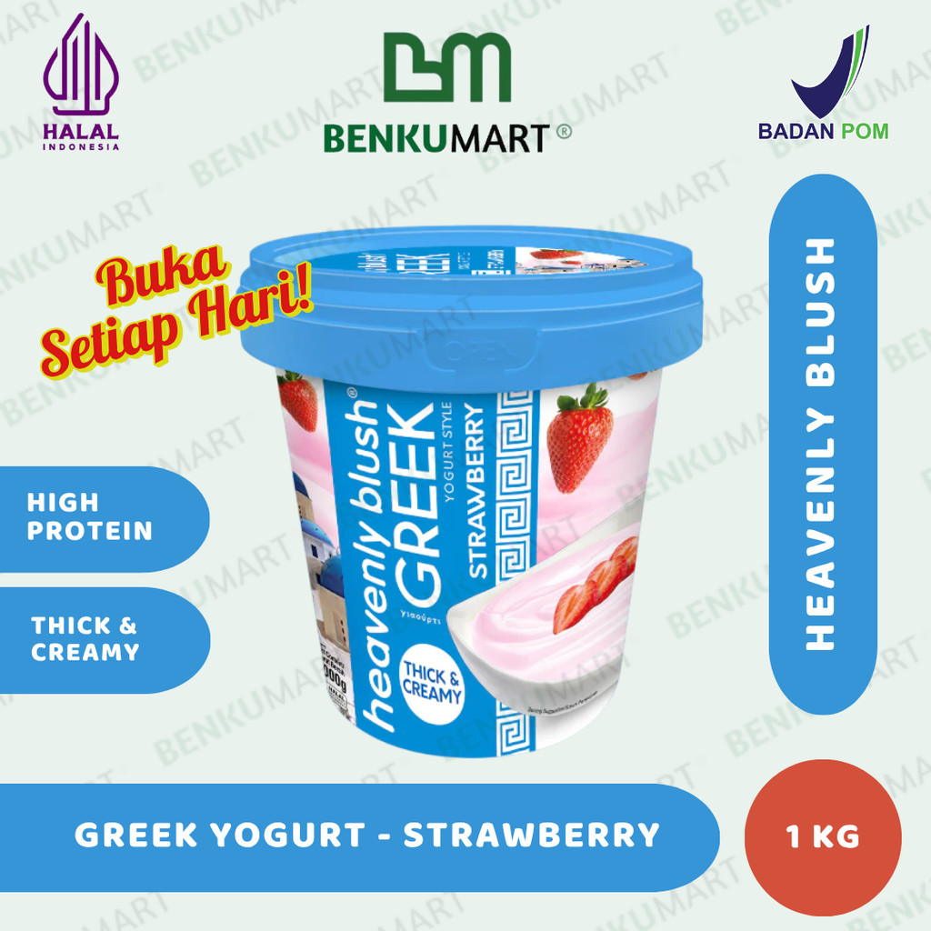 

Greek Yogurt Heavenly Blush STRAWBERRY 1000 gr / 1 L / 1 Kg