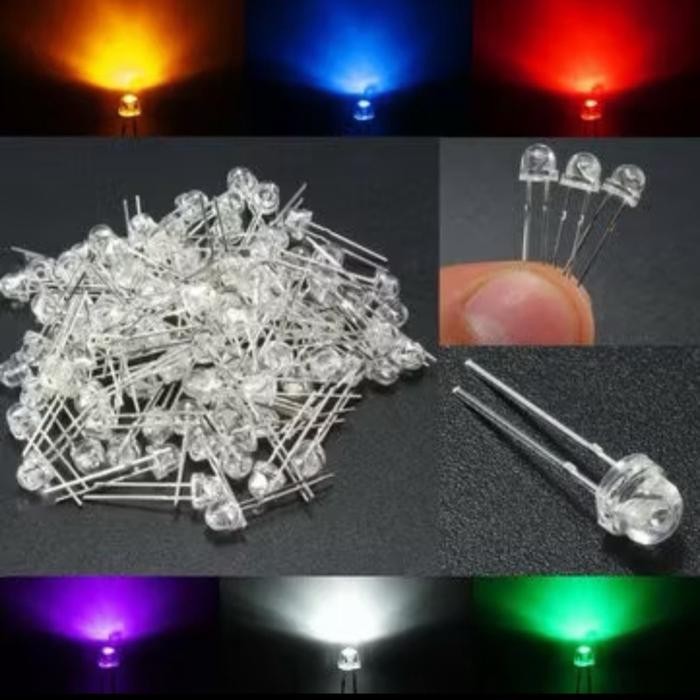 

[1000pc] LED 5mm Strawhat Topi | 5 mm LED Pendek Putih / Hijau / Merah / Biru / Kuning - Putih Terlaris