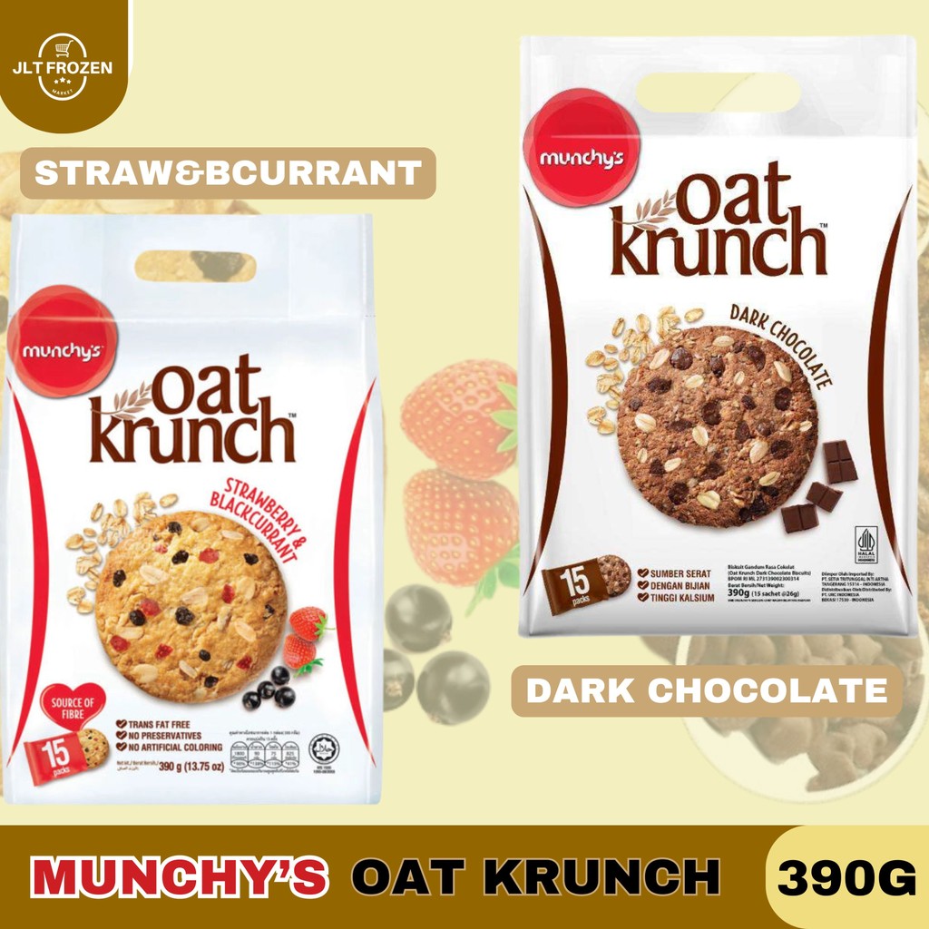

Munchy's Oat Krunch Dark Chocolate 390g / Munchy's Oat Krunch Strawberry&Blackcurrant 390g