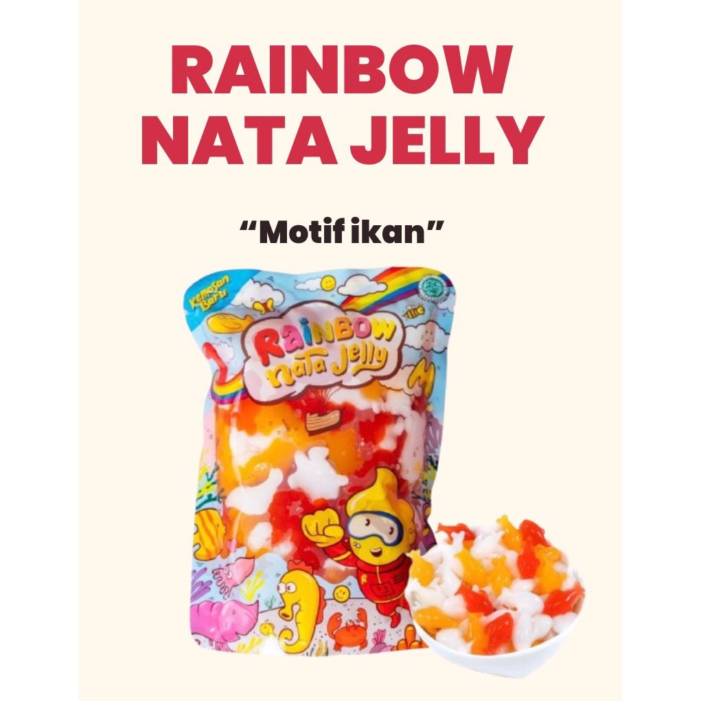

Nata Jelly Motif Ikan 350gr – Topping Dessert Lucu Aneka Bentuk Karakter Rasa Enak Harga Murah Viral Jajanan Kekinian Distributor HALAL
