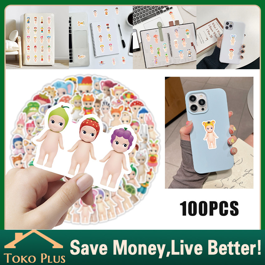

100 Pcs Stiker SONNY Angel Lucu Vinyl Waterproof Untuk Dekorasi Laptop Buku Journal Koper Notebook Sepeda Skateboard Handphone DIY
