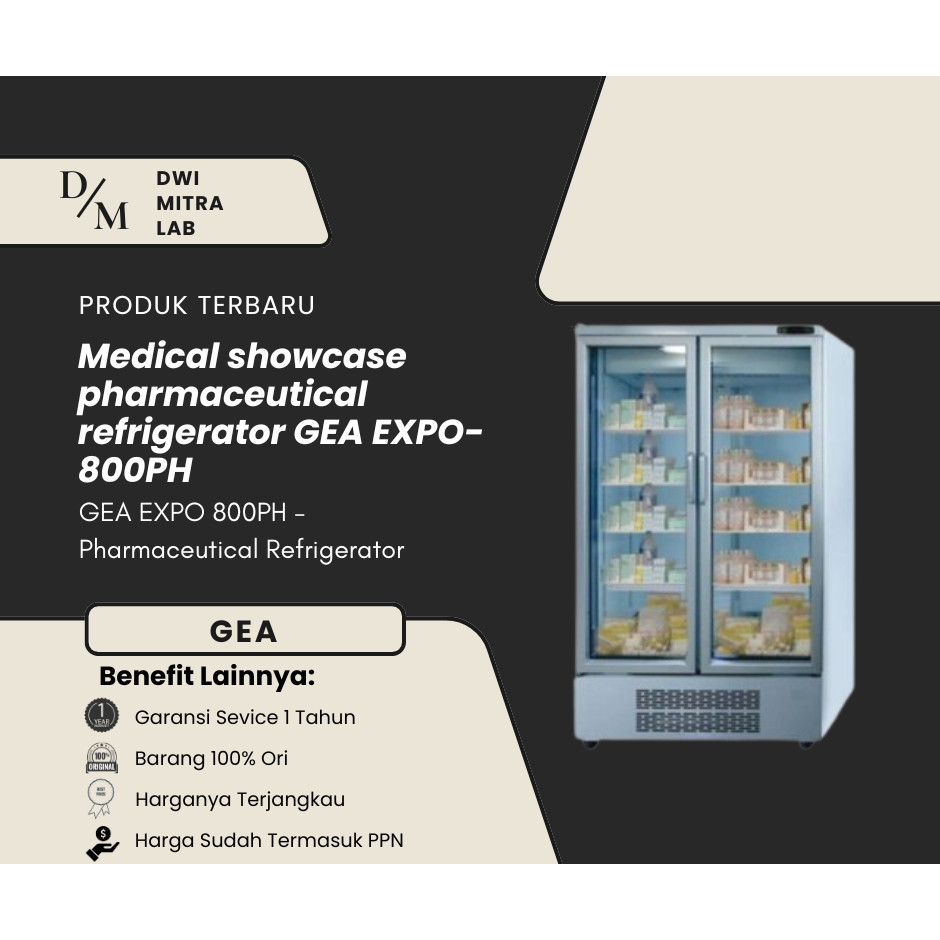 Medical showcase pharmaceutical refrigerator GEA EXPO-800PH