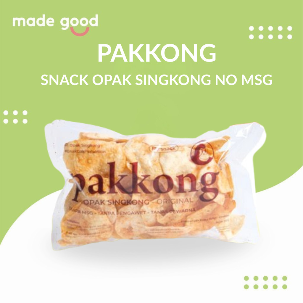 

PAKKONG SNACK Opak Singkong Original No Msg Tanpa Pengawet dan Pewarna
