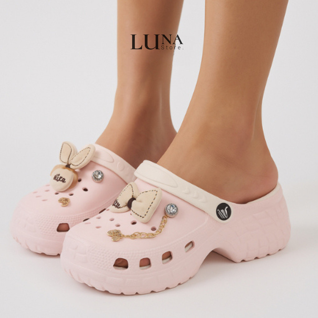 Sandal Slop Baim Anak Perempuan Motif Pita Lucu EVA Rubber Empuk Tidak Bau Import Balance Size 801-E