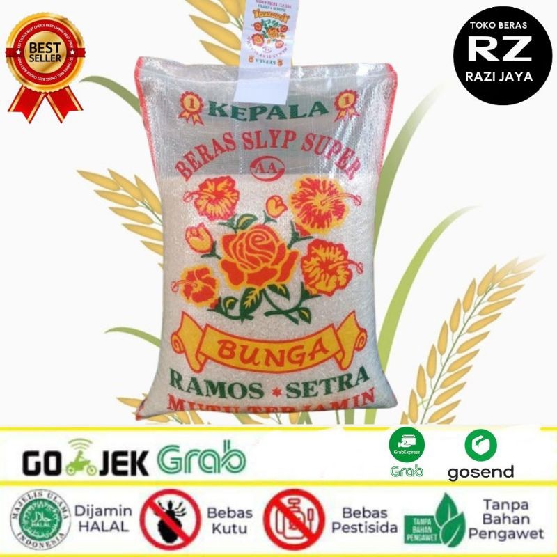 

Beras Cap Bunga Slyp Super Pulen Enak 5Kg 10Kg 20Kg