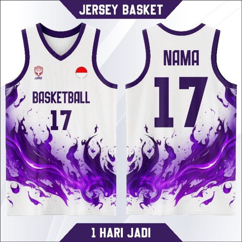 Jersey Basket Custom - Cetak Nama & Nomor Sendiri - Bahan  Dryfit - 1 HARI JADICO