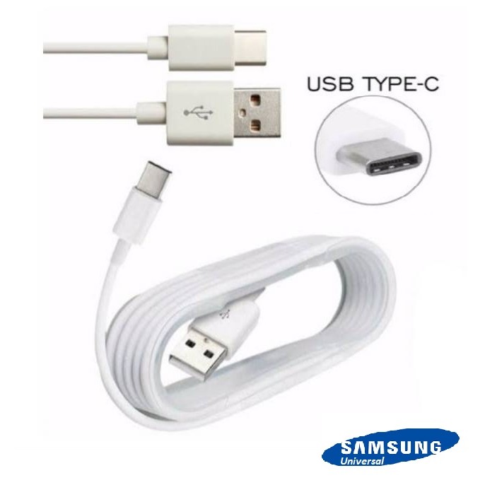 (putih) Usb type C kabel charger samsung  M12 (SM-M127F / SM-M127N)