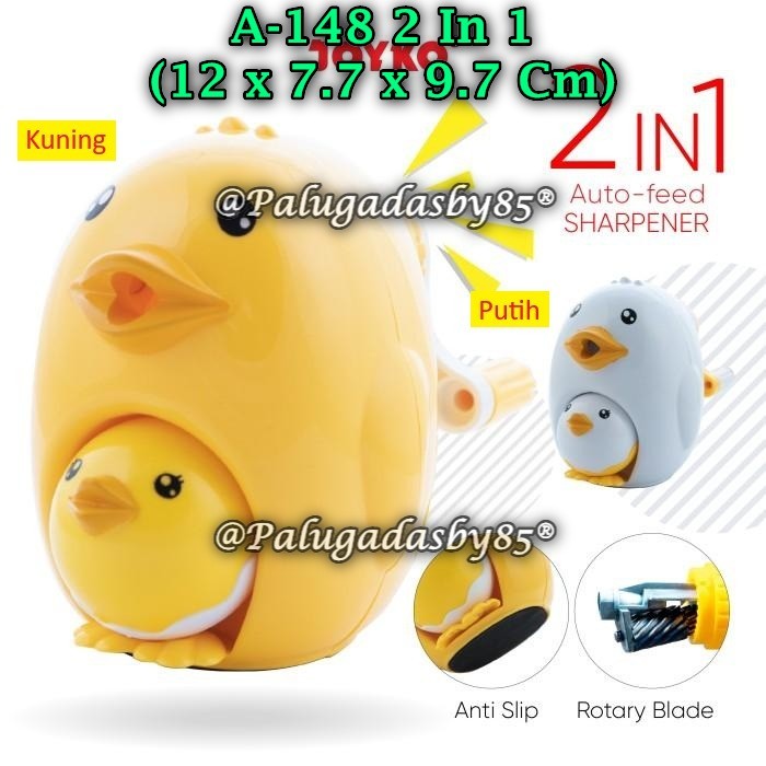 

(1 Biji) Rautan Meja Putar JOYKO A-148 2 In 1 / Sharpener Rautan Serutan Putar Joyko A-148 (1 Biji)