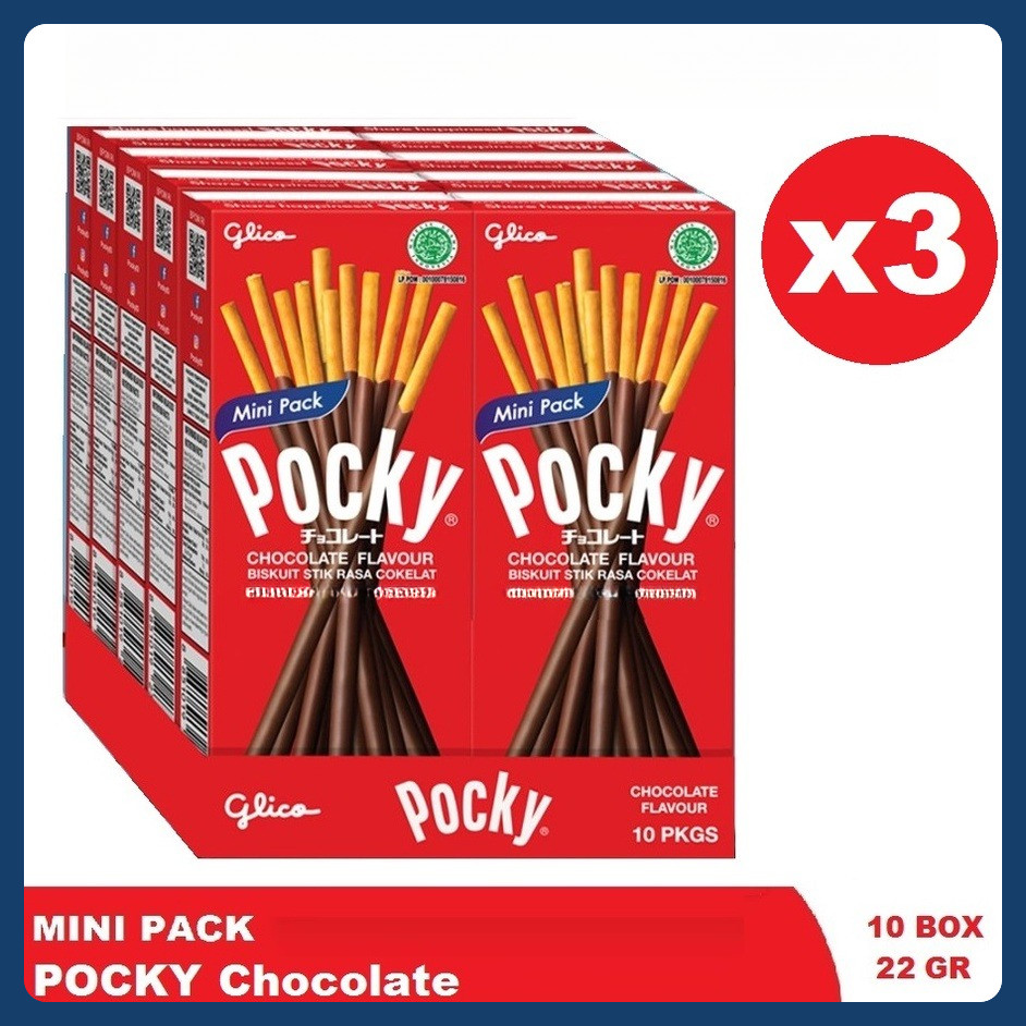 

Glico Pocky MINI PACK CHOCOLATE / COKELAT - (HARGA PER 30 BOX)