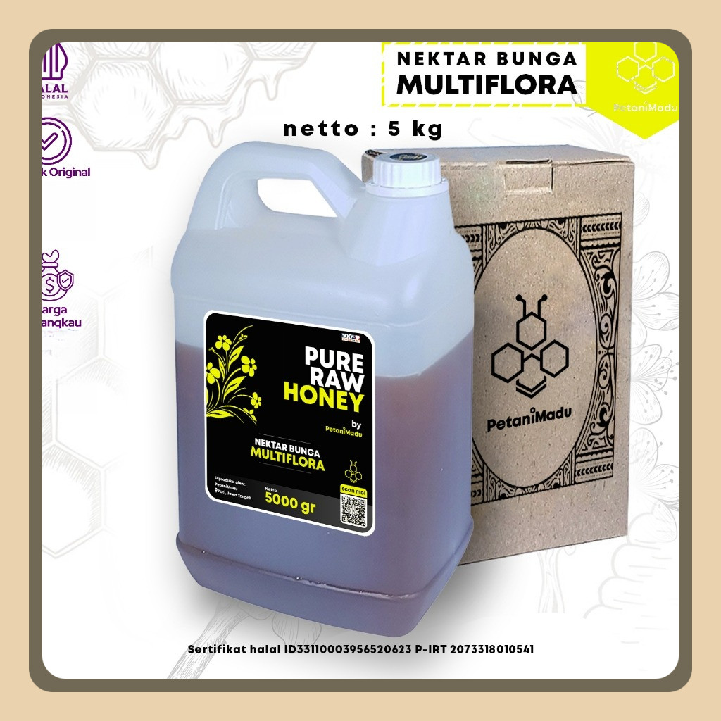 

GROSIR | 5 KG - Madu Asli Murni Multiflora Original Honey 100%
