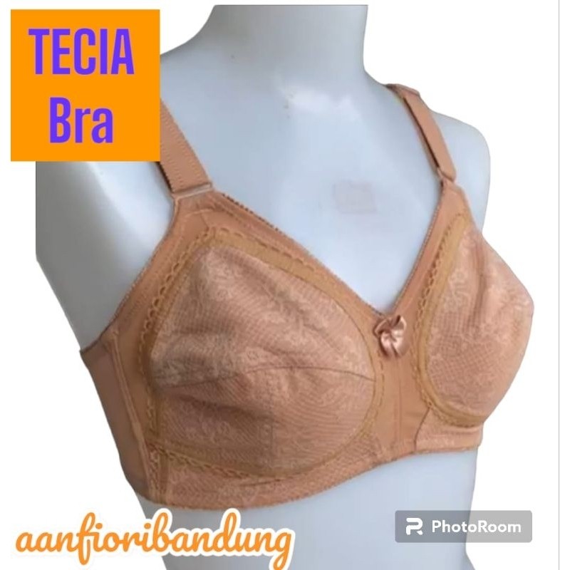 FIORI Bra TECIA Ver 03 MILKCOFFEE | Bra Tanpa Kawat Tanpa Busa Kait 2 Payudara Sedang dan Besar