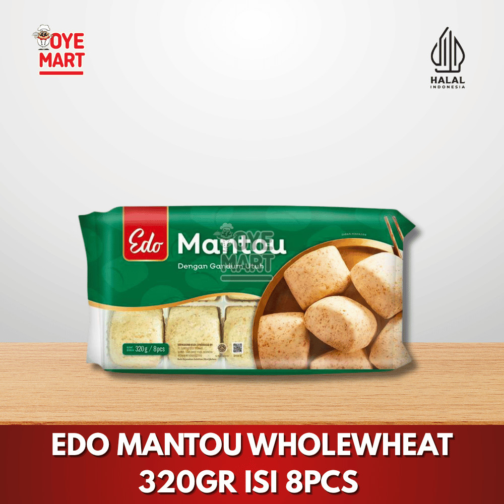 

EDO MANTOU WHOLEWHEAT 320GR ISI 8PCS - MANTOU DENGAN GANDUM UTUH