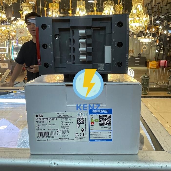Contactor / kontaktor 3P 125A 100-250V AC/DC AF80-30-11-13 1SBL397001R1311 ABB