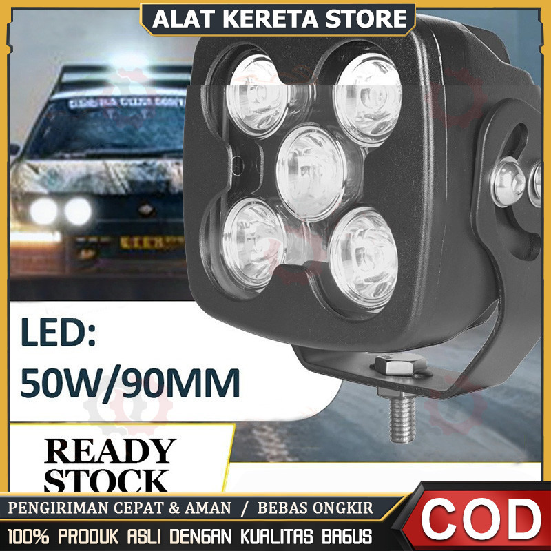 50 Watt 100% ORI Lampu volvo alat berat Sorot Heavy Duty Offroad Tembak dotrek mobil volt truk Balak
