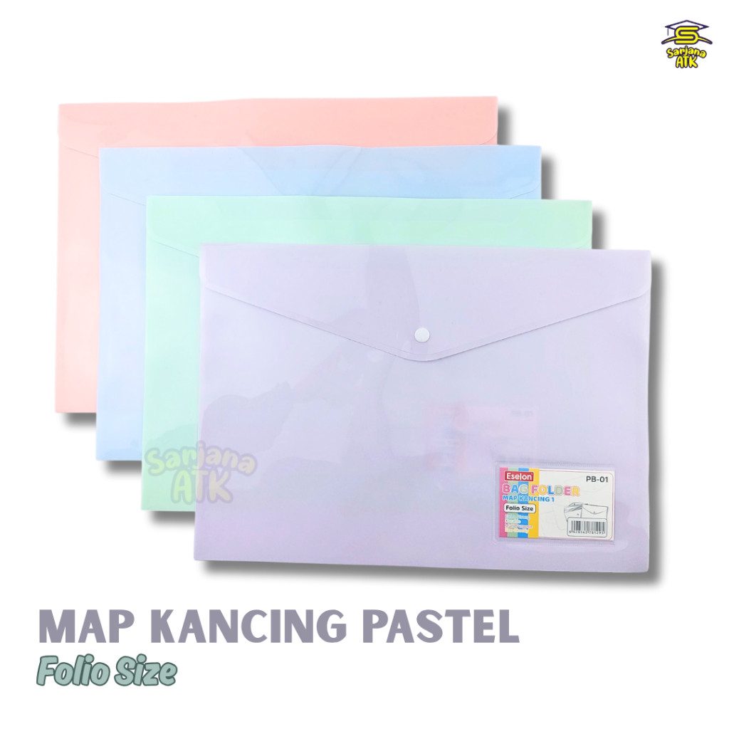 

Map Kancing 1 PASTEL Eselon PB-01 Folio Size / Bag Folder / Map Dokumen Plastik
