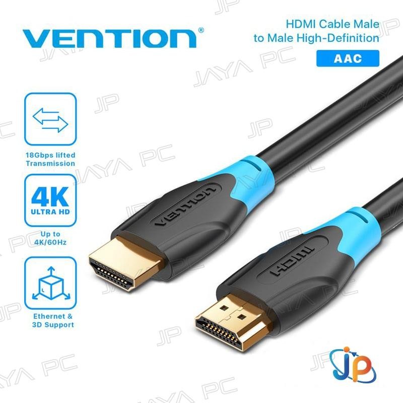 Vention AAC Kabel HDMI 3D 4K UHD Gold Plated - HDMI Male to Male Cable