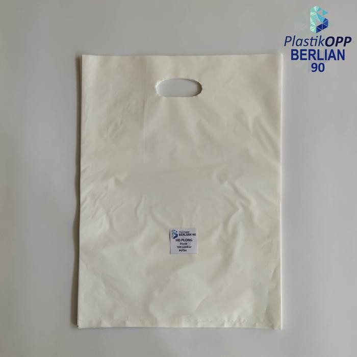 Plastik HD Plong 35 x 50 Cm / Plastik Shopping Bag ISI 100 - Putih