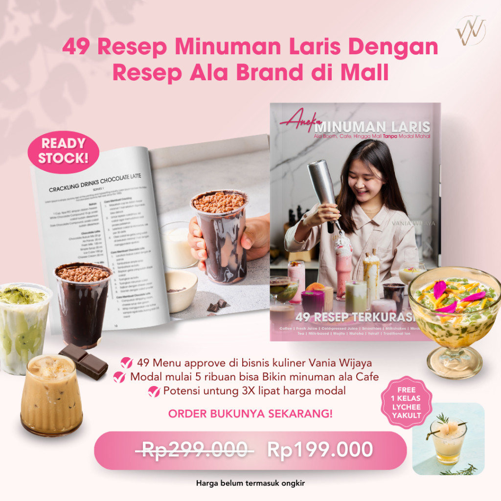 Buku Resep Minuman Kekinian Vania Wijaya Gratis Kelas Online