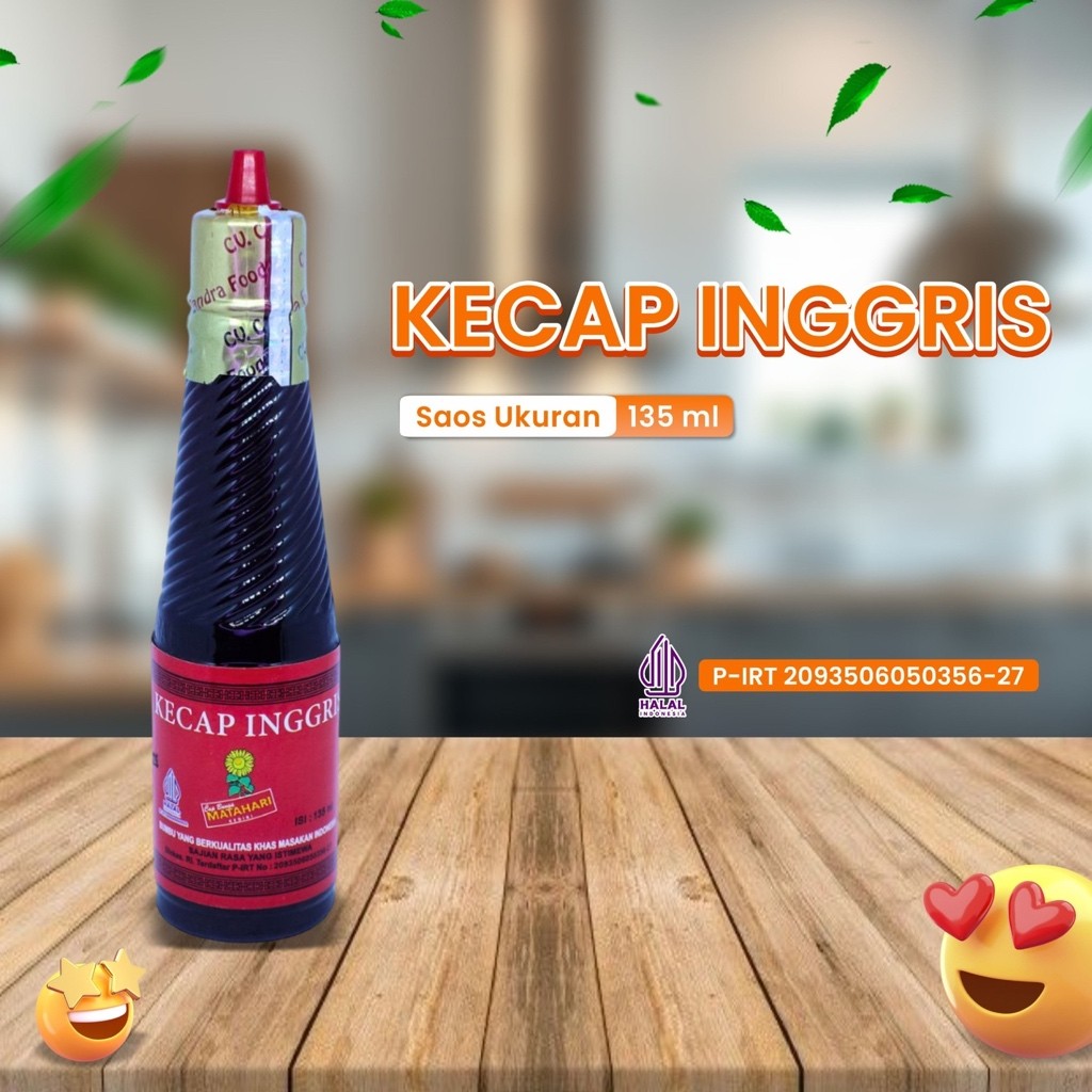 

Kecap Inggris , Saos Inggris , Masakan , Sauce Makanan , Bahan Makanan , CAP BUNGA MATAHARI 135ML