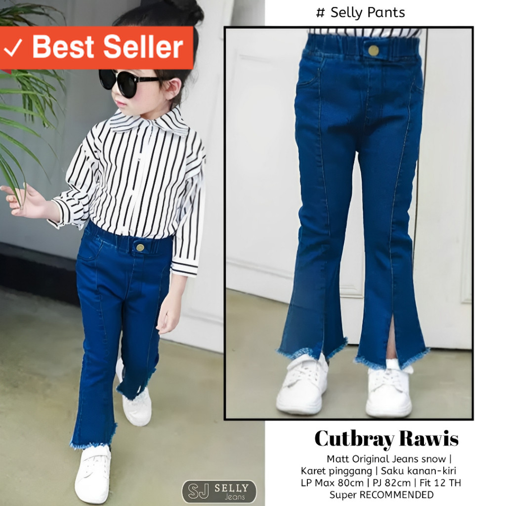Jeans Anak Kekinian Murah / Cutbray Jeans Anak Rawis | Celana Jeans Anak-Anak Usia 2-15 Tahun Jeans 