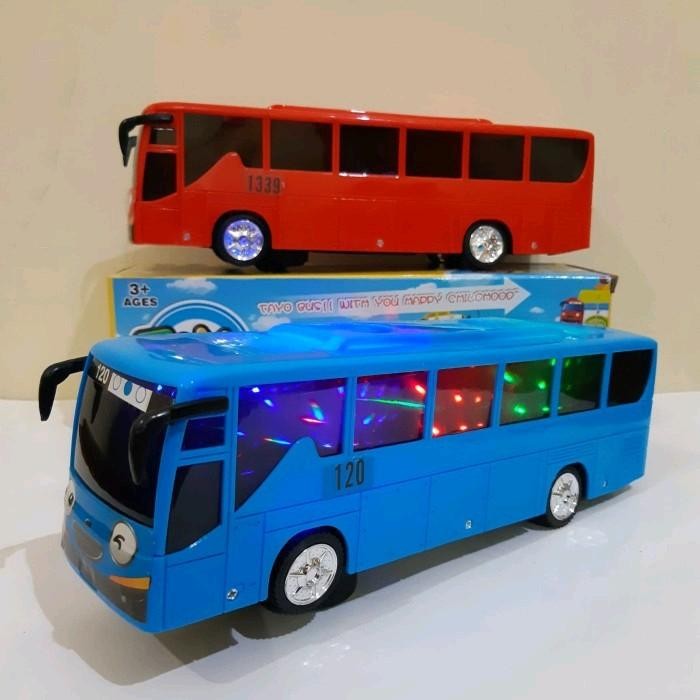 MAXX Mainan Bus Tayo Bump & Go Batre - Mobil Bis Baterai Edukatif Anak - Tayo baterai, Merah