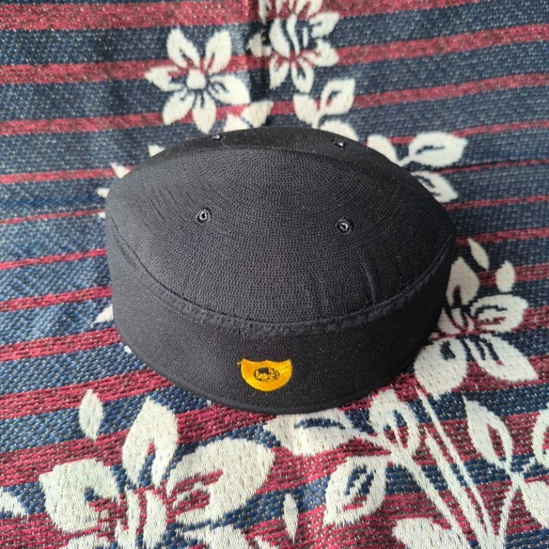 Peci Malaysia Hitam logo emds  Peci malaysia original  peci malaysia terompah peci malaysia motif pe