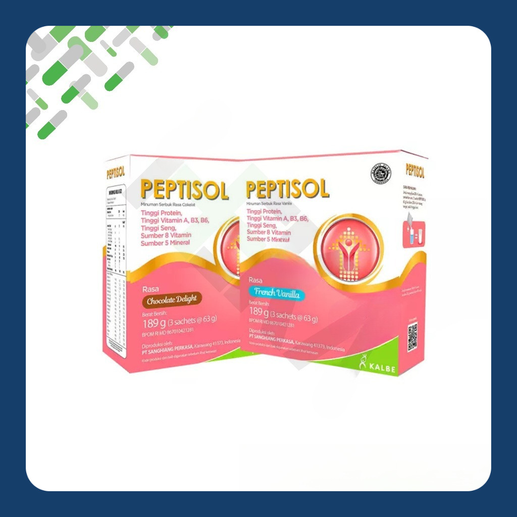 

Peptisol Vanila/Coklat 180 gram - Nutrisi Tinggi Protein Rendah Residu