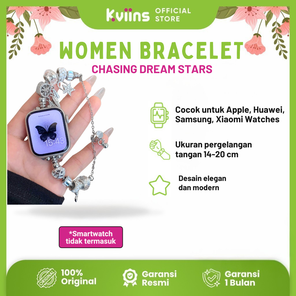 Kviins Strap Huawei Band 10/9/8 Chasing Dream Stars Smartwatch For Huawei, Samsung, Xiaomi Tali Jam 