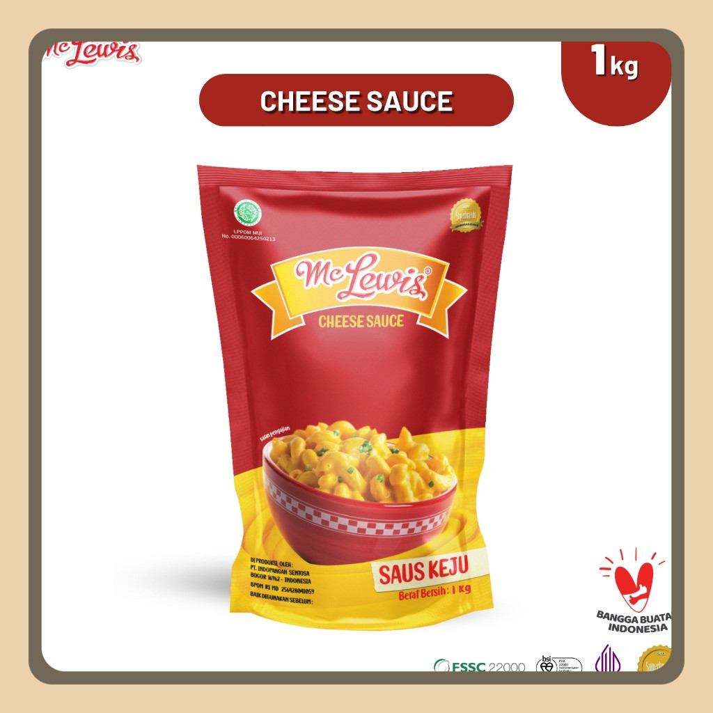 

Mc Lewis Cheese Sauce 1Kg - Bahan Pilihan Teknologi Terkini