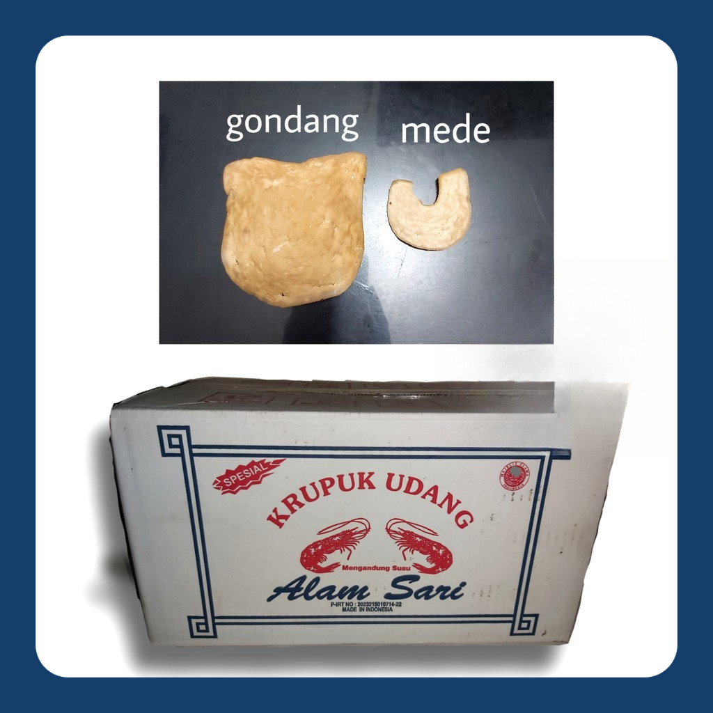 

Kerupuk Udang Alam Sari/Krupuk Udang/Keripik Udang Mentah 5 kg/dus