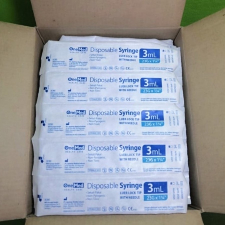 Syringe Onemed 3cc Jarum Suntik 3cc Spuit 3cc Onemed
