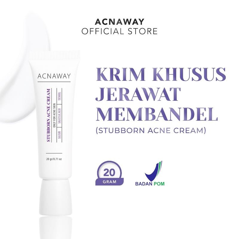 

ACNAWAY Stubborn Acne Spot Treatment – Obat Totol Krim Penghilang Jerawat Membandel, Meradang dan Bekas Jerawat Salep Jerawat with Sulfur + Salicylic Acid + Niacinamide