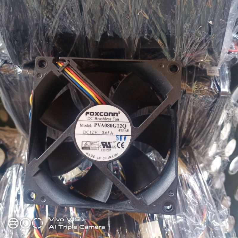 kipas fan 8cm foxconn PVA080G12Q/12volt 0,65A highspeed