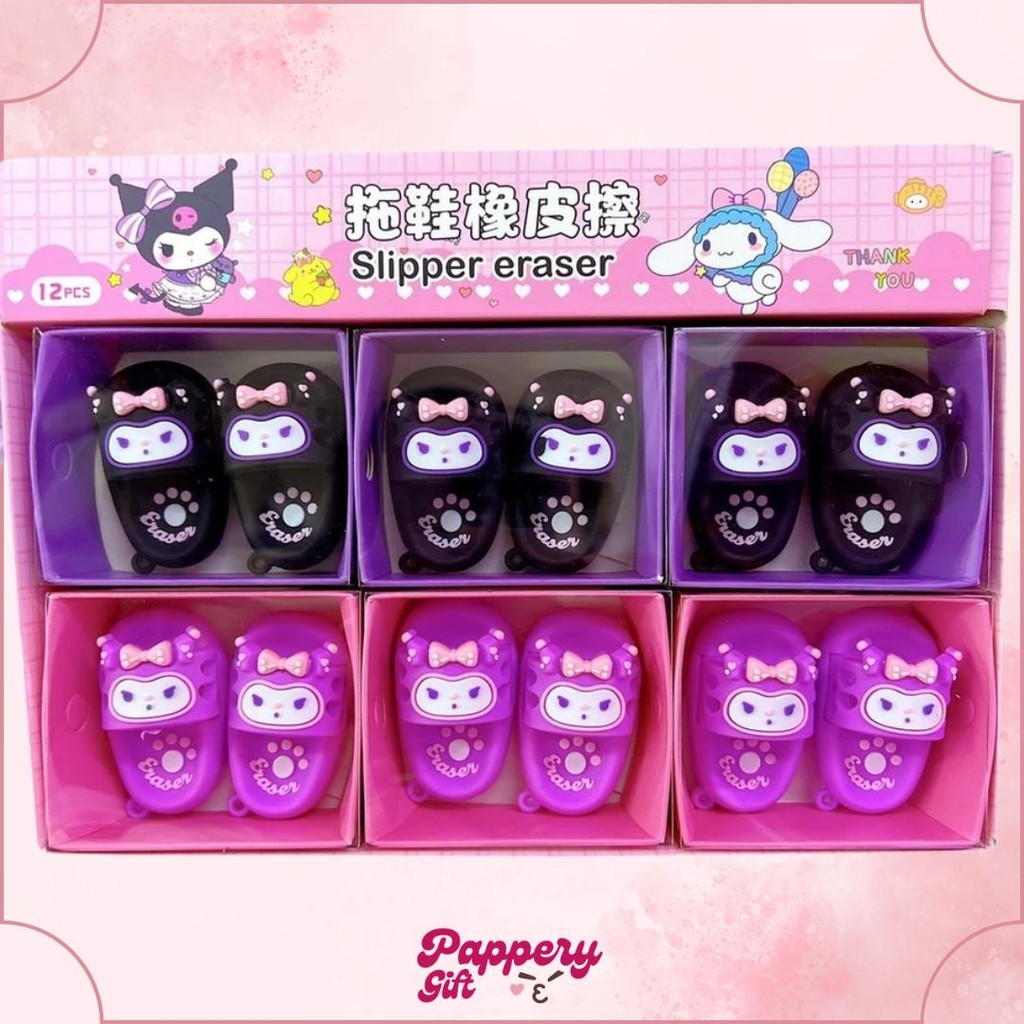 

Penghapus Pensil Karakter Sanrio Kuromi Bentuk Sandal Lucu - SE0431