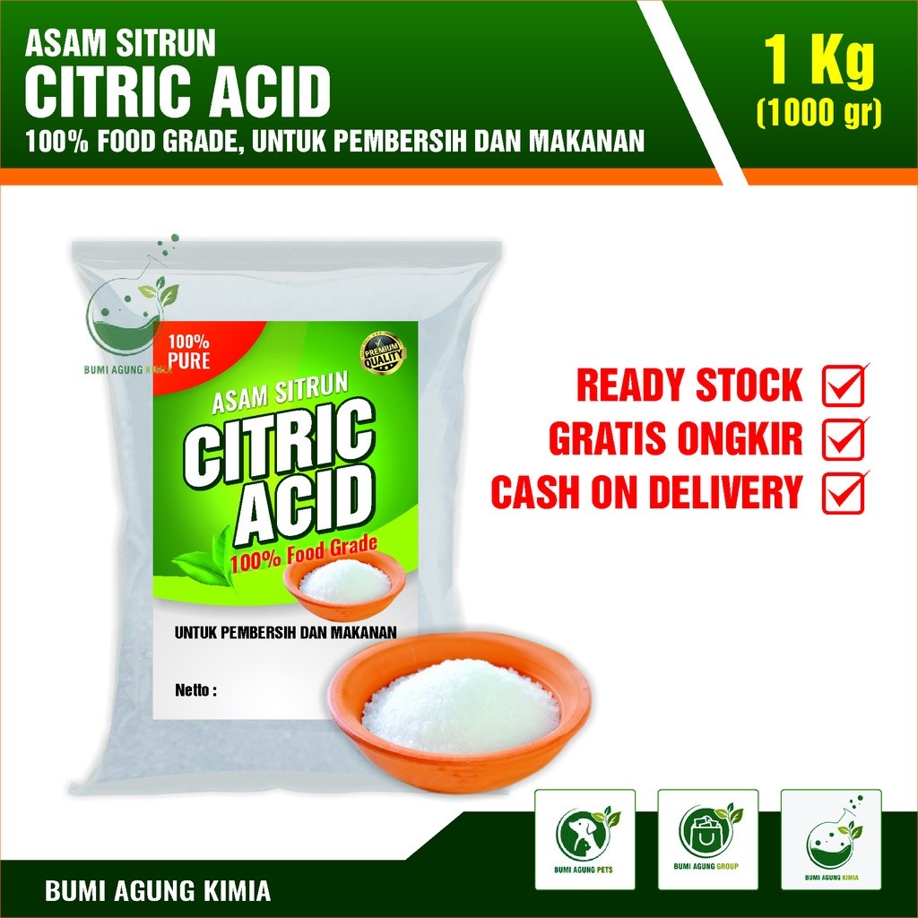 

CITRIC ACID / CITRUN SITRUN 1KG FOOD GRADE ASAM SITRAT 1 KG kemasan curah