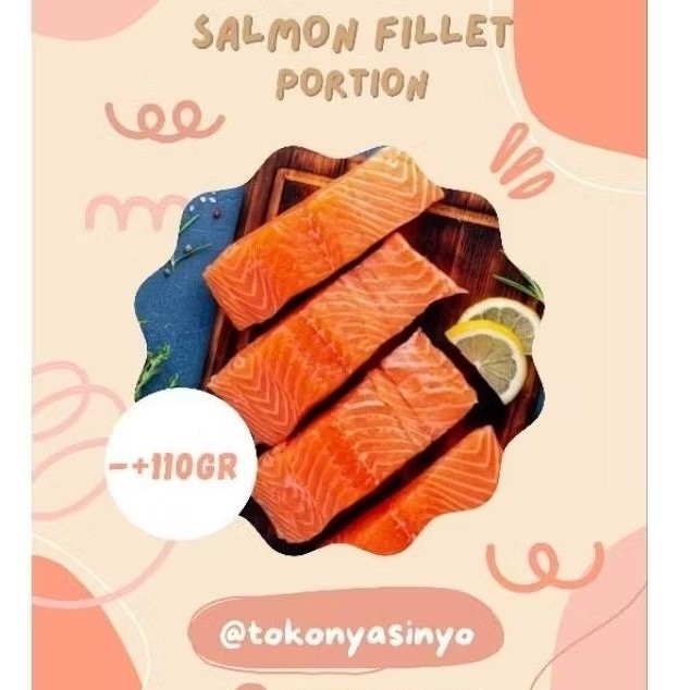 

IKAN SALMON FILLET -+100GR | SALMON NORWAY | SALMON COCOK MPASI FRESH