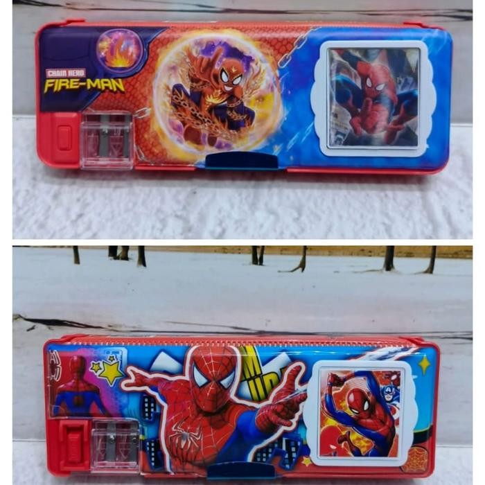 

AHHA kotak pensil ada kalkulator/pencil case KALKULATOR/TEMPAT PENSIL MAGNET KALKULATOR - SPIDERMAN makal