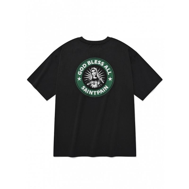 Saintpain Kaos Atasan Universal Kaos Cetak Katun Serbaguna Pria Wanita Lengan Pendek Atasan Vintage 