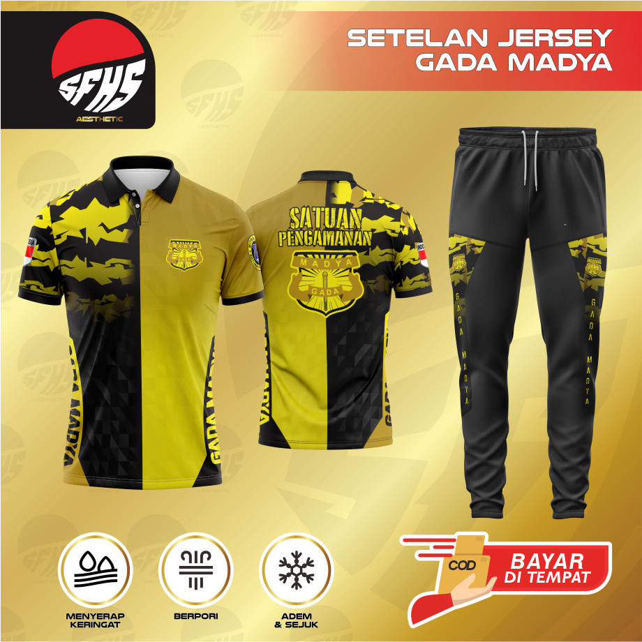 SFHS JERSEY SETELAN POLO SATPAM GADA MADYA JERSEY SECURITY OLAHRAGA RUNNING TRAINING SPORTY