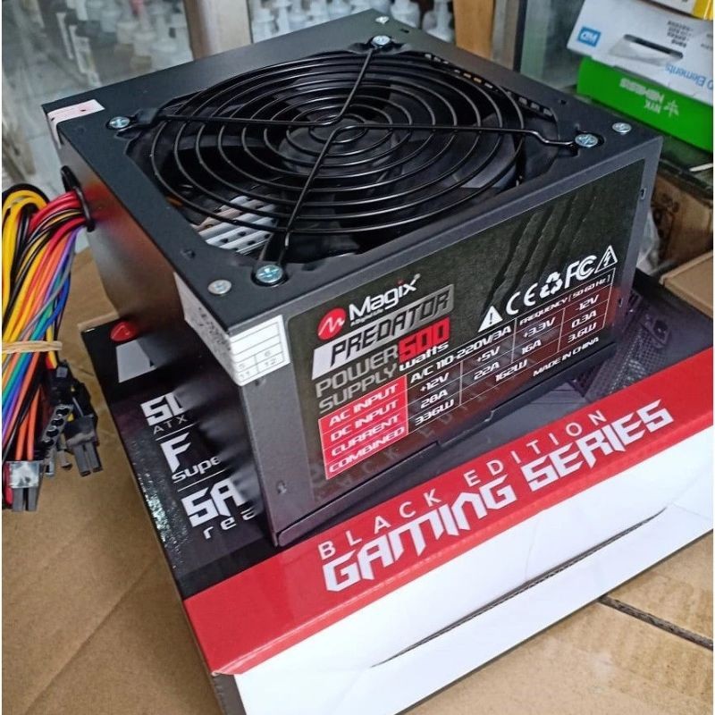 PSU 500Watt Magix Predator Black High Efficiency