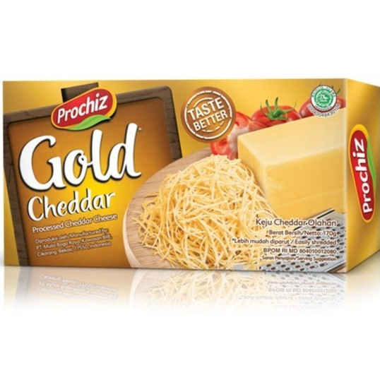 

Prochiz Keju Cheddar Gold 160GR Cheese Serbaguna