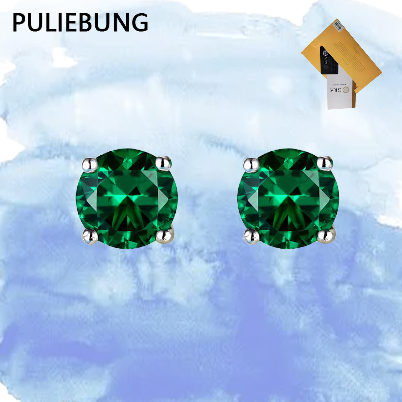 PULIEBUNG - Anting-anting Moissanite Kecil Vintage