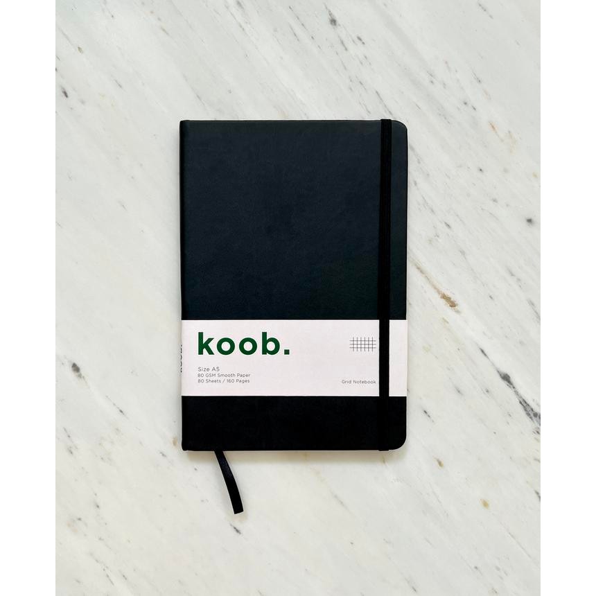 

AHHA A521 Koob. notebook A5 buku tulis kotak / grid agenda jurnal diary - Hitam