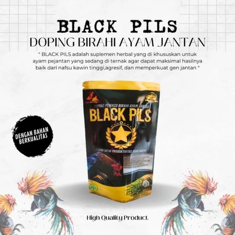 Obat Ayam Bangkok Lincah BLACK PILS 200g Doping jantan pemacu birahi agresif kawin