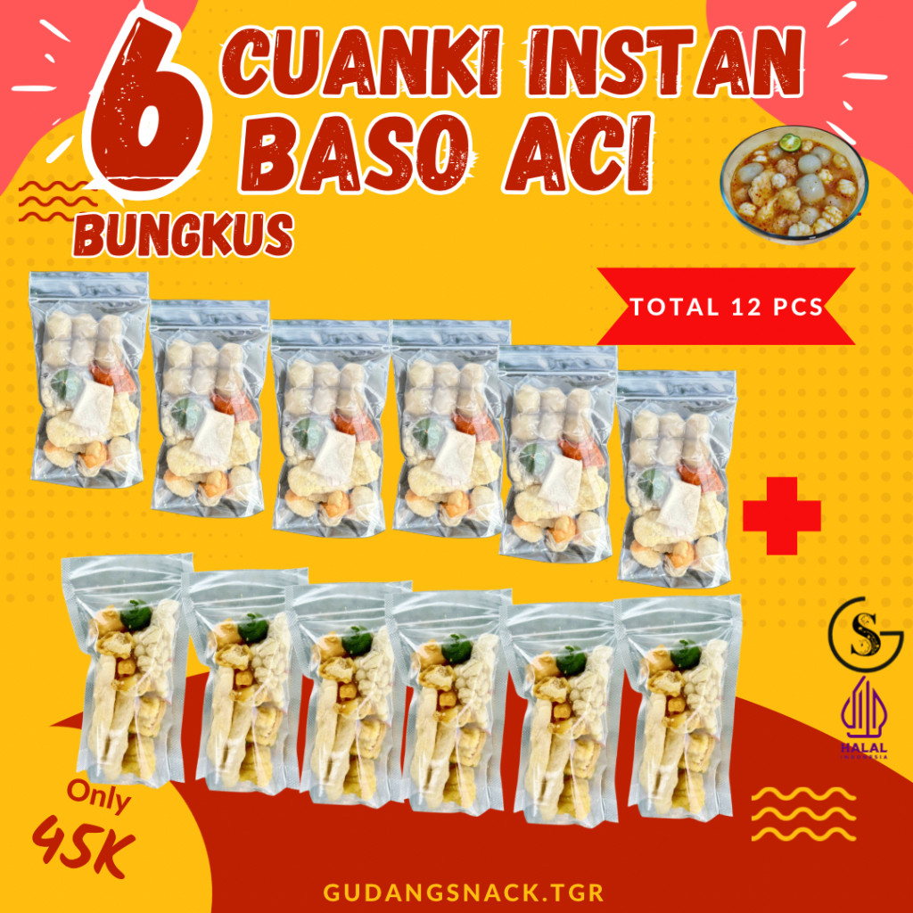 

PAKET BUNDLING BASO ACI 6 PCS MIX CUANKI INSTAN 6 PCS
