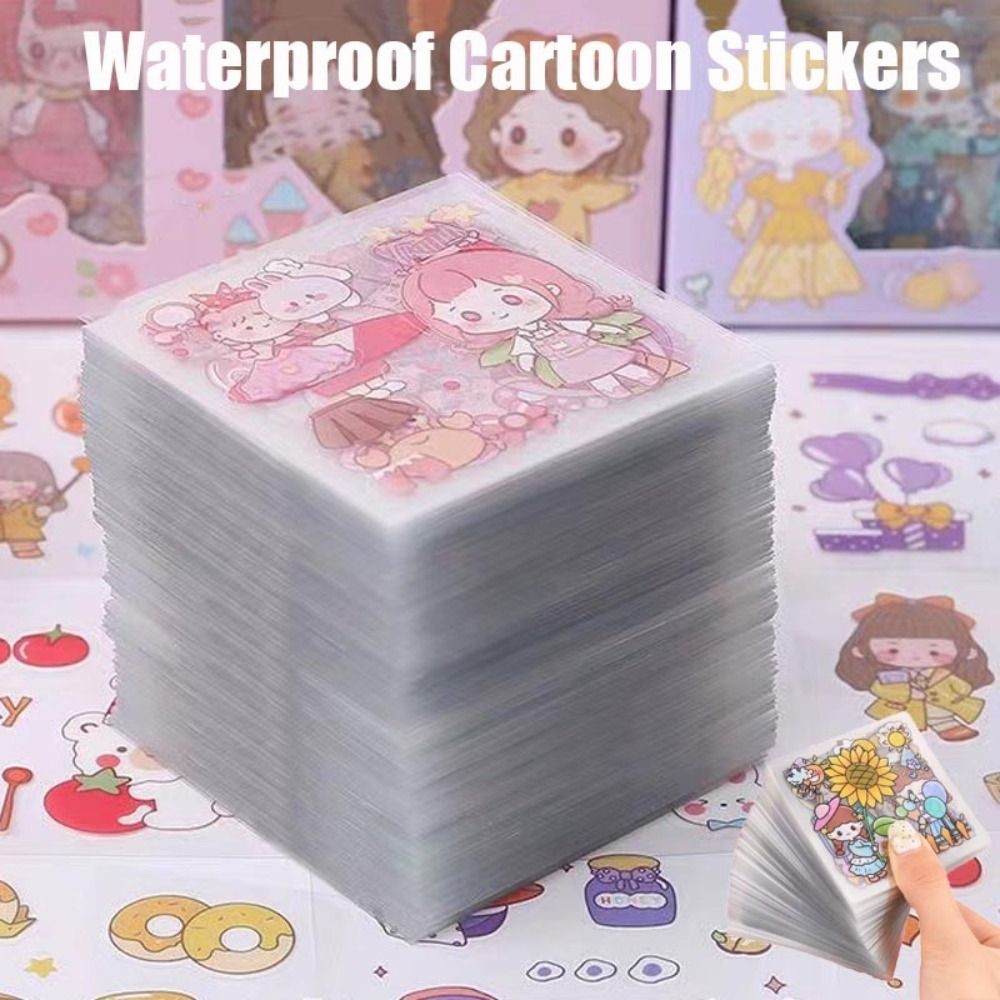 

10/20/50Pcs Transparent Cute Cartoon Patterns Scrapbook Stickers DIY Waterproof Water Cup Stickers Notebook Decoration for Kids