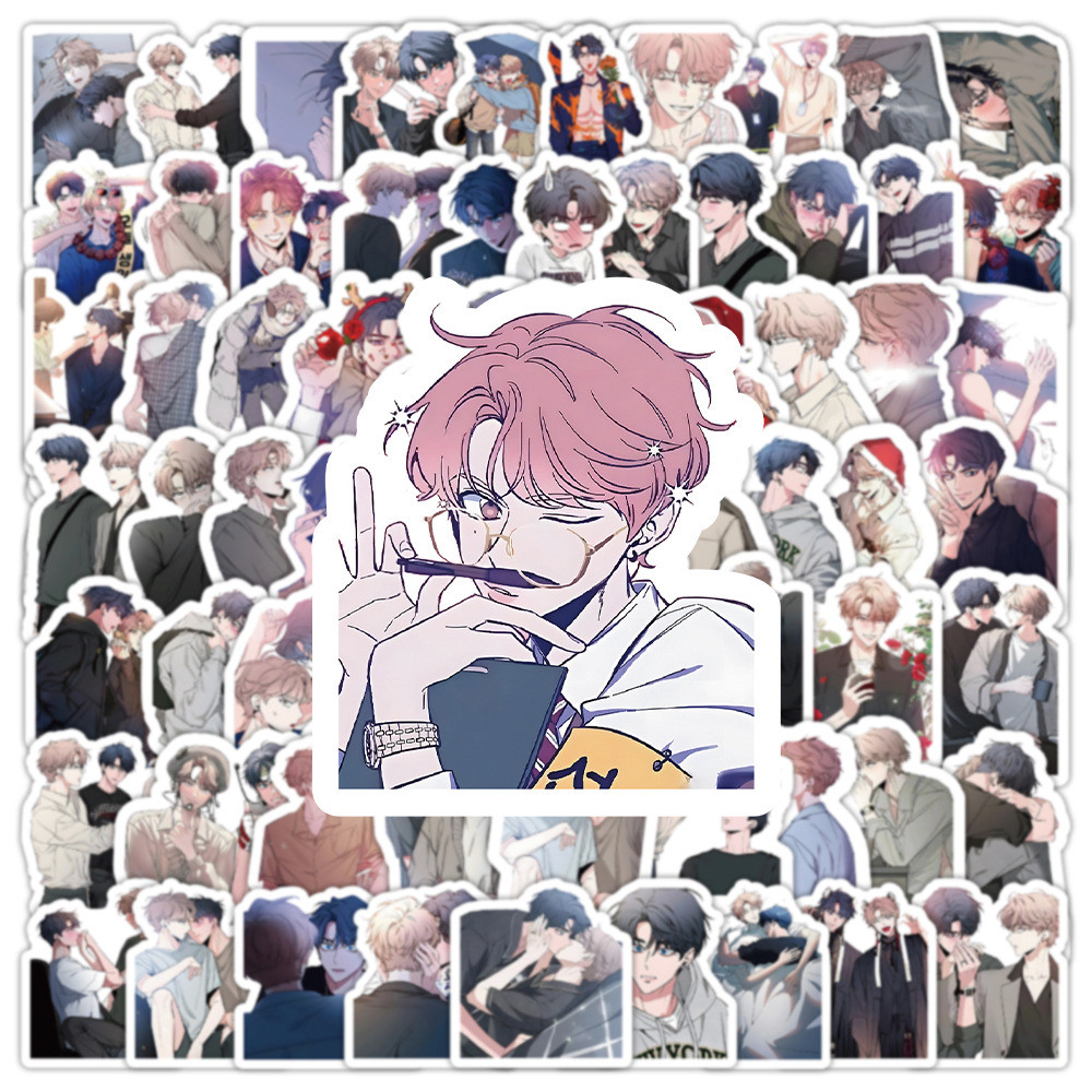 

10/30/50/100PCS Sketch Korean Comics Handsome Boy Cartoon Stickers Suitcase Scrapbooking Laptop Stationery Toy Sticker