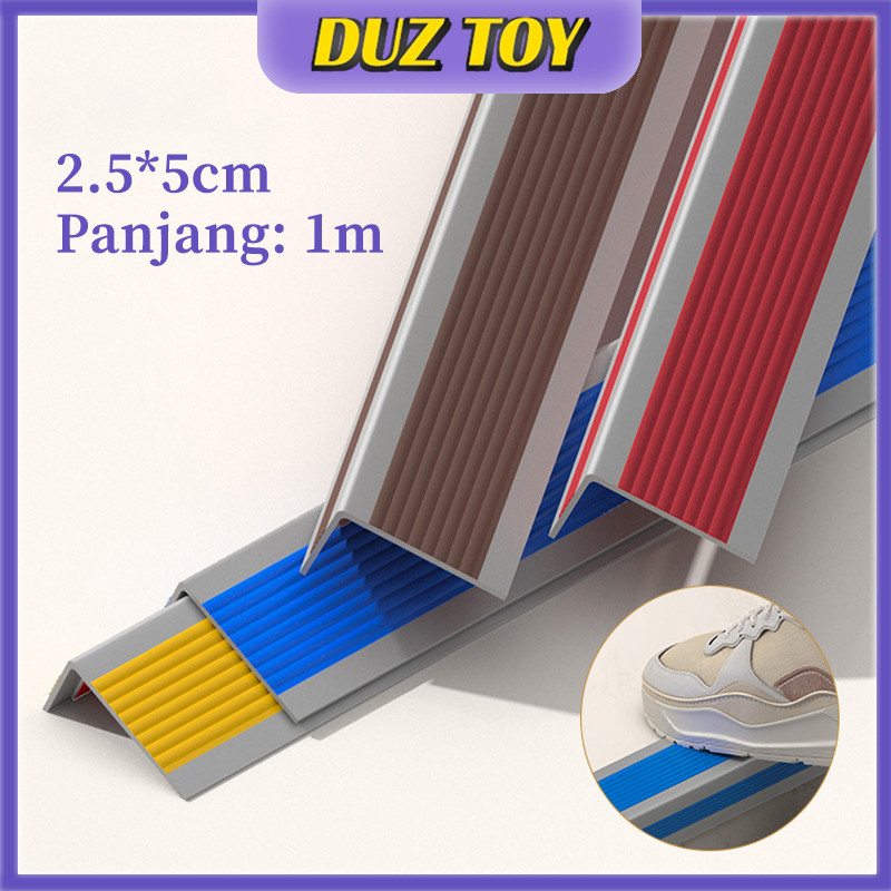 Karet Ujung Tangga / Stepnosing Karet / Lis Karet / Lis Tangga Karet Panjang Dengan Perekat