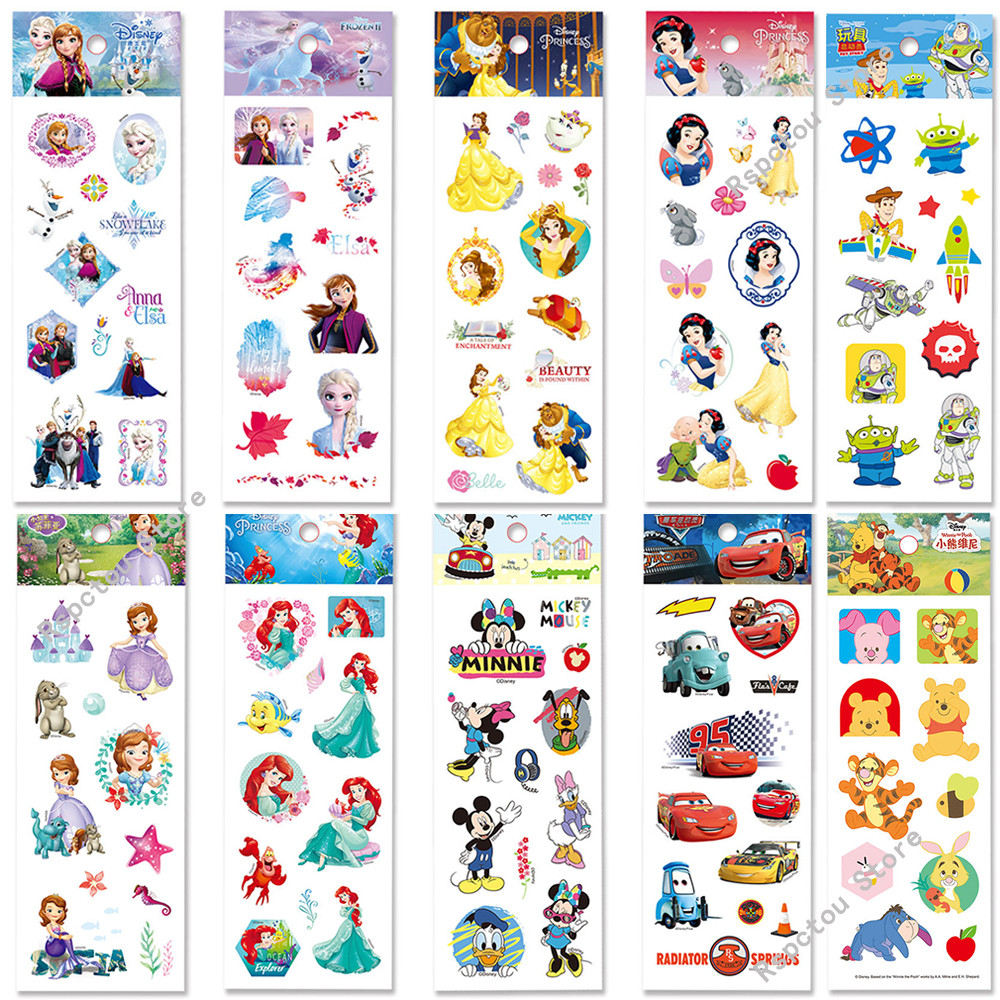 

3/6/12Sheets Disney Kawaii Princess Mickey Mouse 3D Puffy Stickers Scrapbook Laptop Phone Car Stationery Kid Cartoon Sticker Toy